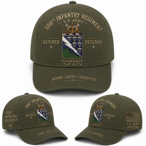 US Army 506th Infantry Regiment Retired Veteran Baseball Cap TT1408PK08