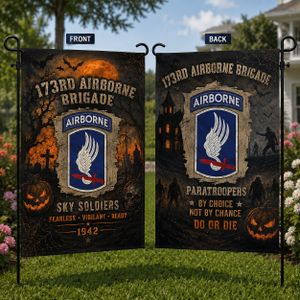 US Army Halloween 173rd Airborne Brigade Double Sided Garden Flag TT1308PK04