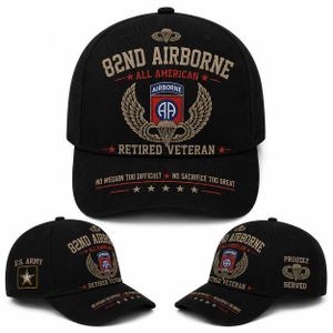 US Army 82nd Airborne Division Retired Veteran Baseball Cap TT1808PK04