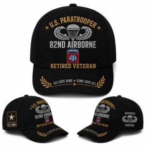 US Army 82nd Airborne U.S. Paratrooper Retired Veteran Baseball Cap TT1808PK06