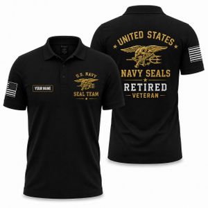 Custom Name US Navy Seals Retired Veteran Polo Shirt TT1908PK12