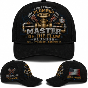 Custom Name Professional Plumber Master Of The Flow Baseball Cap TT2108PK07