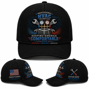 Custom Name HVAC Technician Keeping America Comfortable Baseball Cap TT2208PK03