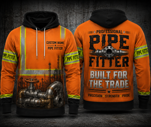 Custom Name Professional Pipe Fitter Built For The Trade 3D Hoodie TT2608PK09