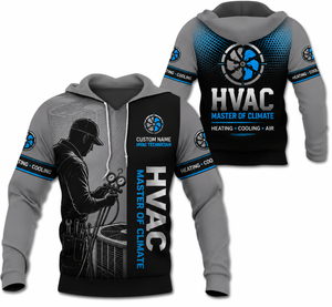 Custom Name HVAC Technician Master of Climate 3D Hoodie TT2908PK01