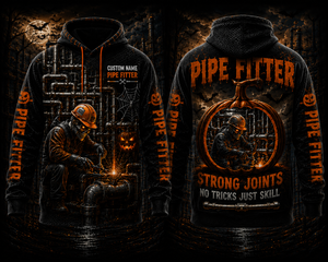 Custom Name Pipe Fitter Strong Joints No Tricks Just Skill Halloween 3D Hoodie TT3108PK10
