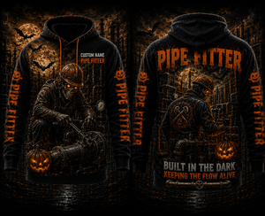 Custom Name Pipe Fitter Built In The Dark Keeping The Flow Alive Halloween 3D Hoodie TT3108PK11