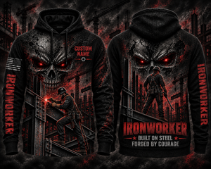 Custom Name Ironworker Built On Steel 3D Hoodie TT0409PK17