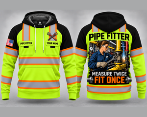 Personalized Pipe Fitter Measure Twice Fit Once 3D Hoodie TT1209PK015
