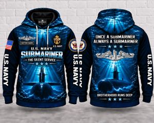 US Navy Submariner The Silent Service 3D Hoodie - Brotherhood Runs Deep TT1309PK05