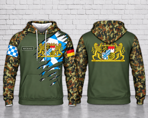 Bavaria German Heritage Personalized 3D Hoodie TT1709PK01