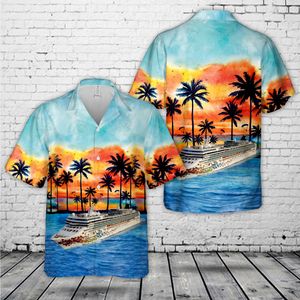 Norwegian Gem cruise ship on Beach and Cruise Ship Hawaiian Shirt NLMP1409PK04