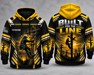 Personalized Lineman Built For The Line 3D Hoodie TT2109PK03