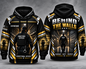 Custom Name Correctional Officer Behind The Walls 3D Hoodie TT2209PK01