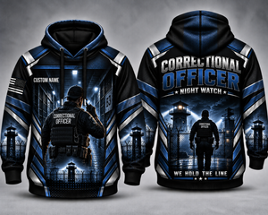 Custom Name Correctional Officer Night Watch We Hold The Line 3D Hoodie TT2209PK03