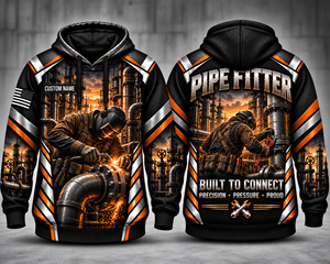 Custom Name Pipe Fitter Built To Connect 3D Hoodie TT2409PK01