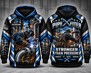 Custom Name Pipe Fitter Stronger Than Pressure 3D Hoodie TT2409PK02