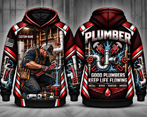 Custom Name Plumber Good Plumbers Keep Life Flowing 3D Hoodie TT2509PK02