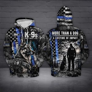 Custom Name Police K9 3D Hoodie NLMP2509PK02