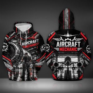 Custom Name Aircraft Mechanic 3D Hoodie NLM2409K03