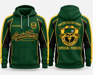 Custom Name US Army Special Forces Green Beret 3D Hoodie TT3009PK05