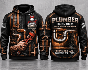 Plumber Skull 3D Hoodie - Fixing Today for a Better Tomorrow TT0510PK01