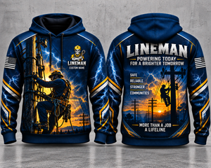 Personalized Lineman Powering Today For A Brighter Tomorrow 3D Hoodie TT0510PK04