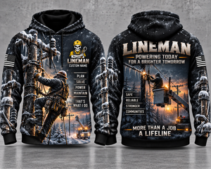 Personalized Lineman Winter Powering Today For A Brighter Tomorrow 3D Hoodie TT0510PK06