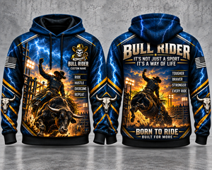 Personalized Bull Rider Born To Ride Built For More 3D Hoodie TT0610PK03
