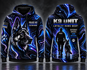 Police K9 Different Species Same Mission Custom Name 3D Hoodie - Loyalty Runs Deep TT0910PK02