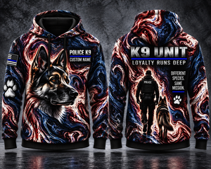 Police K9 Different Species Same Mission Custom Name 3D Hoodie TT0910PK03