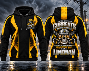 Lineman Keeper of Currents Bringer of Power Custom Name 3D Hoodie TT1010PK04