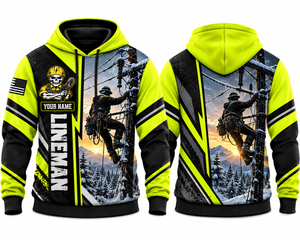 Personalized Lineman 3D Hoodie - Winter Storm Limited Edition TT2010PK03