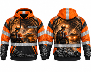 Personalized Underground Coal Miner 3D Hoodie - Mining Truck TT2210PK16