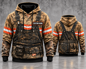 Personalized Coal Miner Workwear 3D Hoodie - Custom Name Vintage Mining Overalls TT2810PK04