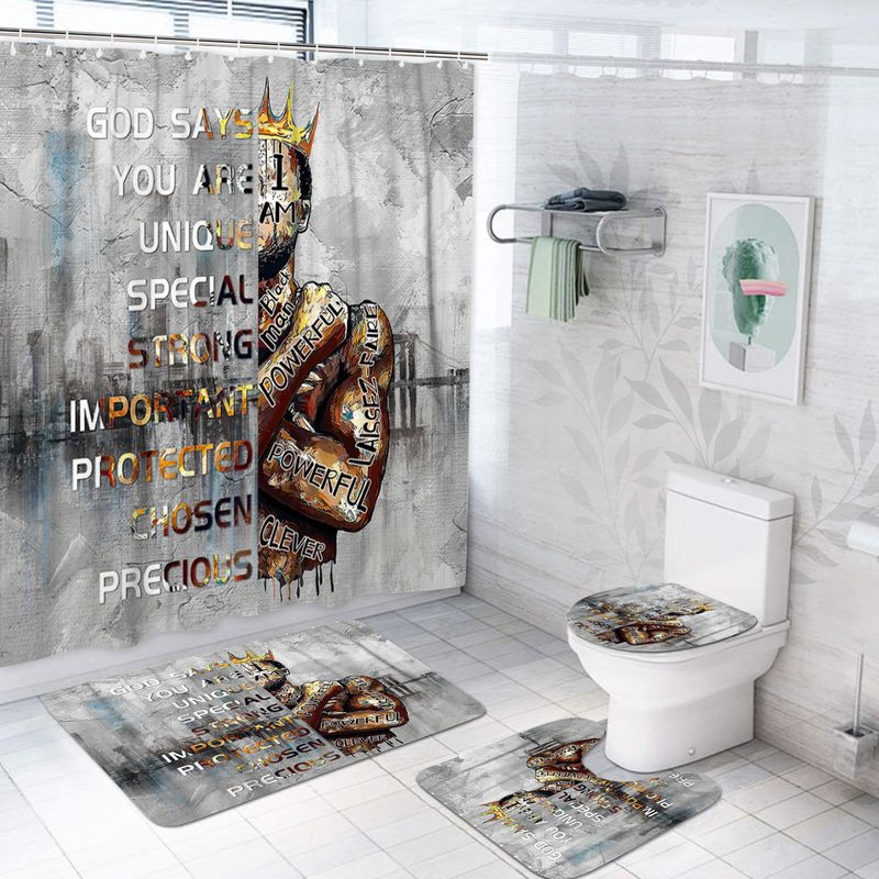 King Shower Curtain Black Art Shower Curtain Mens African American