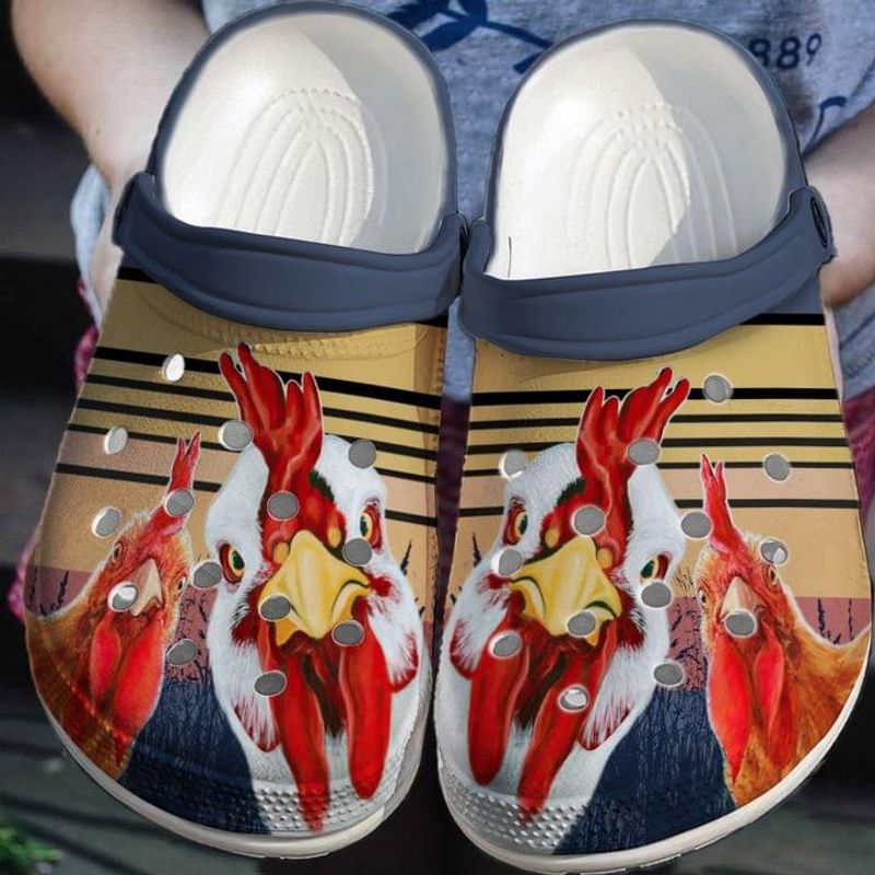 Angry Pecker Chicken Retro Clog Shoes Rooster Farm Animals Meme Crocs ...