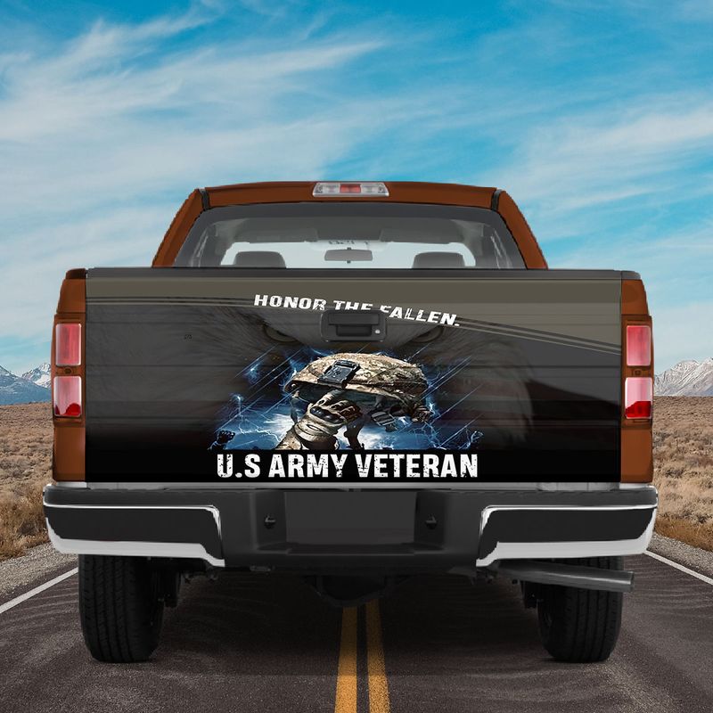 Honor The Fallen Tailgate Wrap Us Army Veteran Truck Tailgate Decal ...