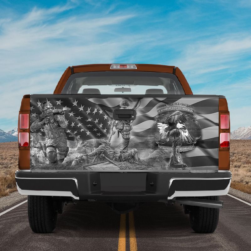 Veteran Us Army Vintage Graphic Tailgate Wrap Fallen Warriors Truck ...