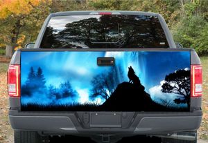 Howling Wolf Tailgate Wrap Decal Sticker Truck Decoration Wolf Lovers Gift Tailgate Wrap Decal Sticker 24'' - 66''
