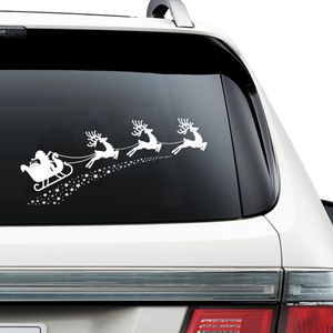 Christmas Santa Claus Decal Christmas Sleigh Car Sticker Christmas Car Decor Xmas Gift Car Decal / Walls Decal / Trucks Decal / Phone Case Decal 6'' 14''