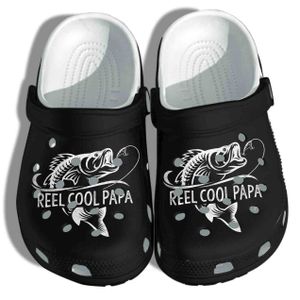 Customized Men Reel Cool Papa Fishing Custom Classic Slip On Clogs Gifts For Father's Day Fisherman Fish Beach Kid & Adult Unisex Clogs Shoes EVA