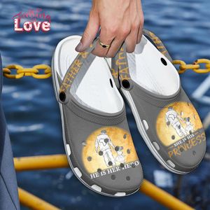 Father & Daughter He Is Her Hero She Is His Princess Backstrap Clog Father Day Gift Daughter Gift Kid & Adult Unisex Clogs Shoes EVA