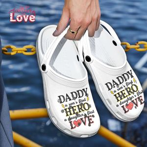 Daddy Son's First Hero Daughter's First Love Backstrap Clog Best Clog Shoes For Father's Day Kid & Adult Unisex Clogs Shoes EVA