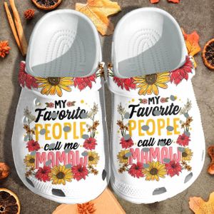 My Favorite People Call Me Mamaw Classic Casual Clogs Outdoor Classic Slip On Clogs Gift Kid & Adult Unisex Clogs Shoes EVA