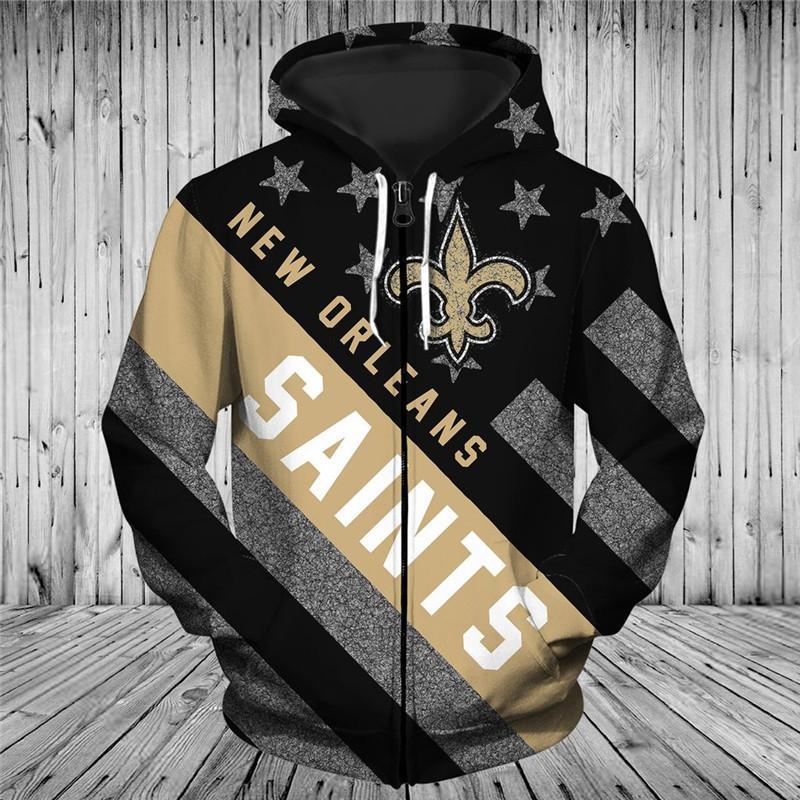 Stocktee New Orleans Saints Limited Edition Over Print Full 3D Zip