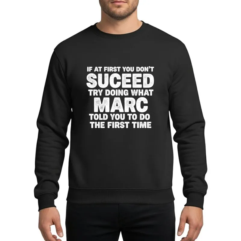 Witty Personalities' White Distressed Vintage Blocky Sans-Serif Humorous Advice Design Sweatshirt - 1