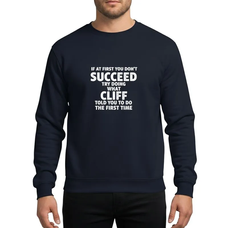 Sarcasm Enthusiasts' White Distressed Retro Stacked Sans-Serif Typographic Quote Black Sweatshirt - 1
