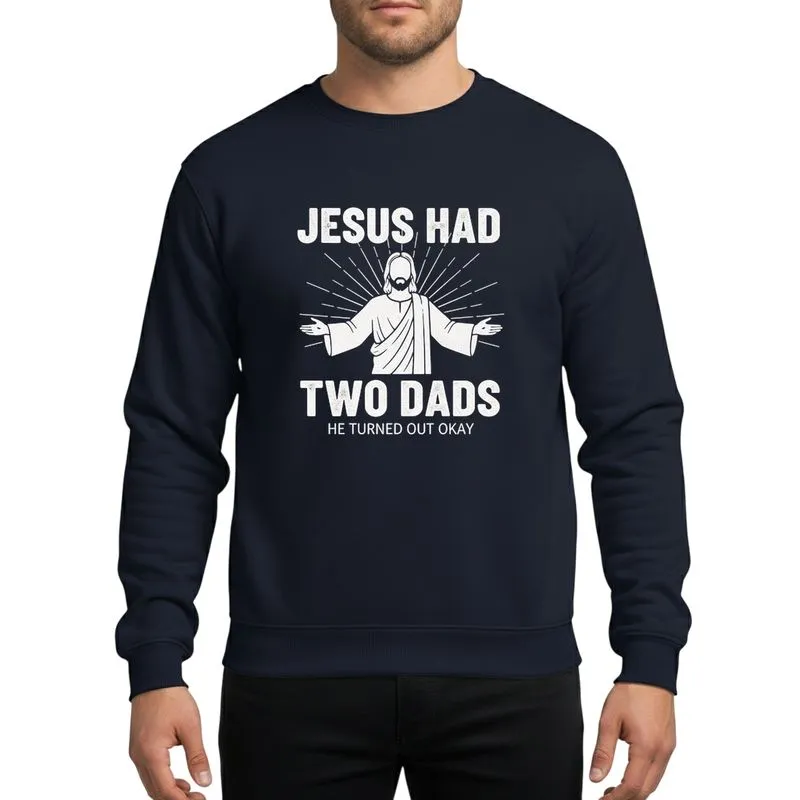 Modern Spirituality Fans' White Distressed Sunburst Figure with Affirmative 'Turned Out Okay' Phrase Sweatshirt - 1