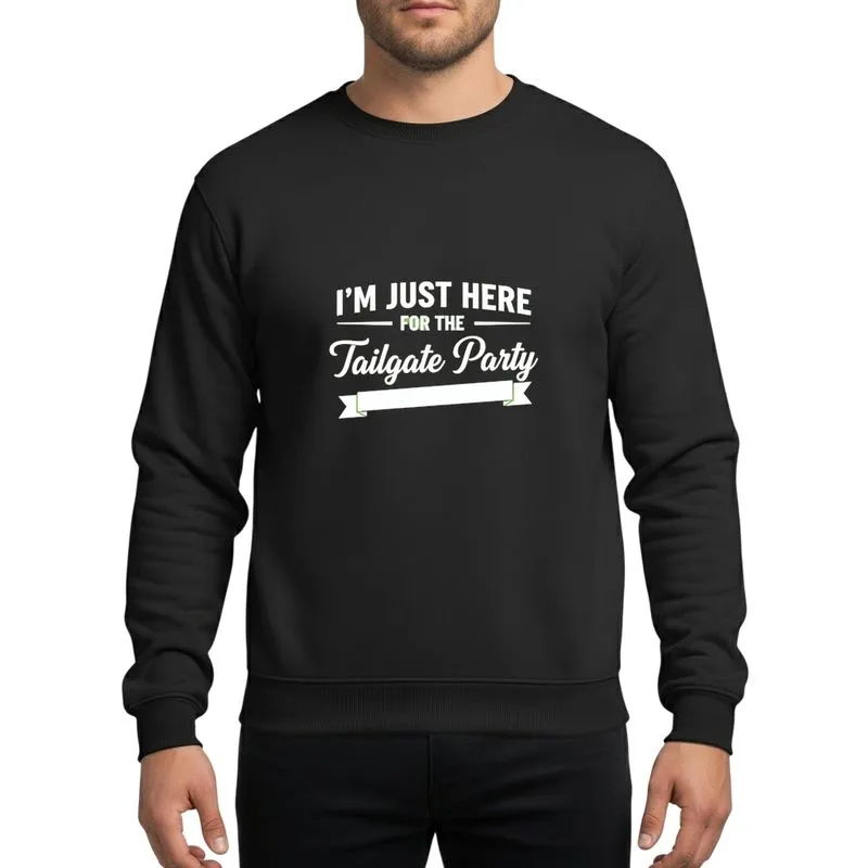 Game Day Enthusiast White Retro Vintage Typographic Tailgate Party Artwork with Bold Serif & Brush Script Sweatshirt - 1
